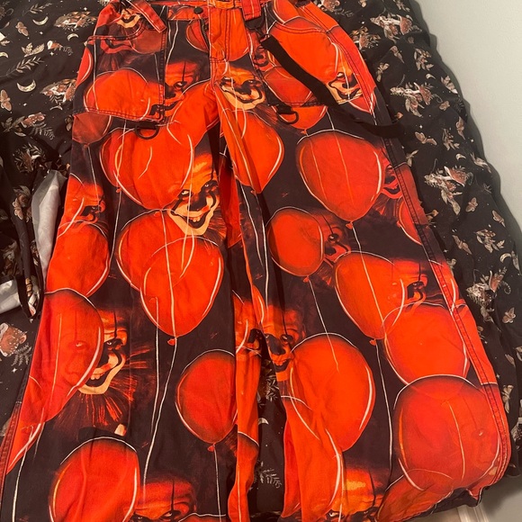 DollskillxHorror Pennywise wide leg cargo pants - Picture 2 of 3